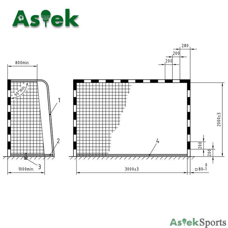 Astek Best Galvanized Steel Indoor Futsal Goal